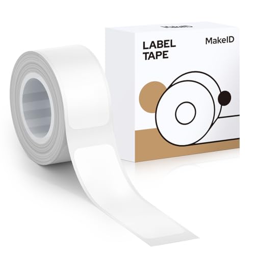 MakeID L1 Etikettenband, 12 mm * 35 mm Wasserdichte laminierte Nachfüllungen Benutzerdefinierte Aufkleber für Büro Zuhause Thermische Aufkleber Ersatz von Makeid