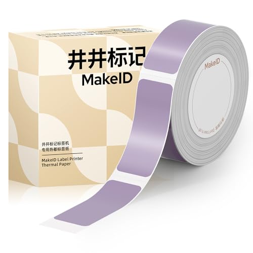 MakeID S1 Pro Etikettenpapierklebeband, authentische selbstklebende Etiketten | 15mm*35mm | 210 Stück (lila Etikett) von Makeid