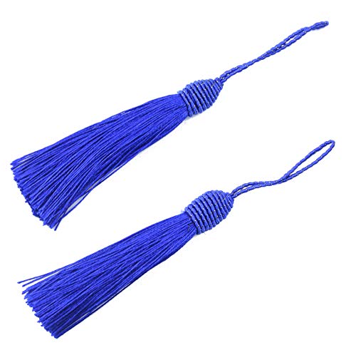 20pcs 6 Zoll Silky Floss Lesezeichen Quasten mit 2 Zoll Kabel Schleife und kleinen chinesischen Knoten für Schmuckherstellung, Souvenir, Lesezeichen, DIY Handwerk Zubehör von Makhry