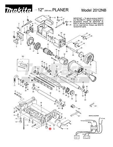 Makita 252427-2 Nuss für Modell 2012NB Elektrohobel, M14L Größe von Makita