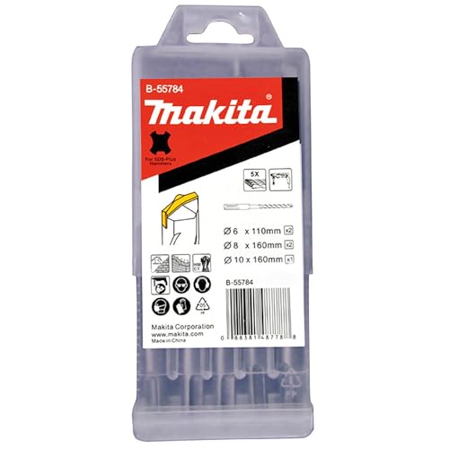 Makita B-55784 Drill bit set SDS PLUS Bohrer-Set / 5 units, Farbig von Makita