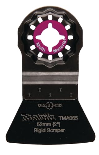 Makita B-64989 Starlock HCS Schaber 52 mm starr TMA065 Multi Material, für Mörtel, Leim, Teppichreste, Silikonfugen, für Multitool, Multifunktionswerkzeug, 1 Stück Makita B-64989 Starlock HCS Schaber 52 mm starr TMA065 Multi Material, für Mörtel, Leim, Teppichreste, Silikonfugen, für Multitool, Multifunktionswerkzeug, 1 Stück von Makita