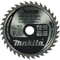 makita B-33635 SPECIALIZED Kreissägeblatt 136,0 mm, 36 Zähne von Makita