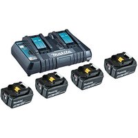 makita Werkzeugakkus mit Schnellladegerät Power Source Kit Lithium-Ionen 4x 5,0 Ah von Makita