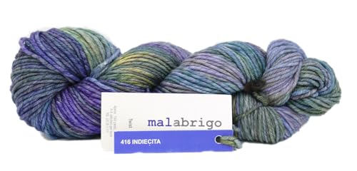 Malabrigo Wolle Twist, Merinowolle Garn handgefärbt, Dicke Häkelwolle, Strickgarn, 100g (Indiecita) von Malabrigo