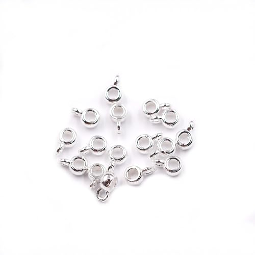 Malahill Hochwertige Schmuckstücke, 3,8 x 2,2 mm, zur Herstellung von Schmuck, Halsketten, Armbändern, Silber von Malahill