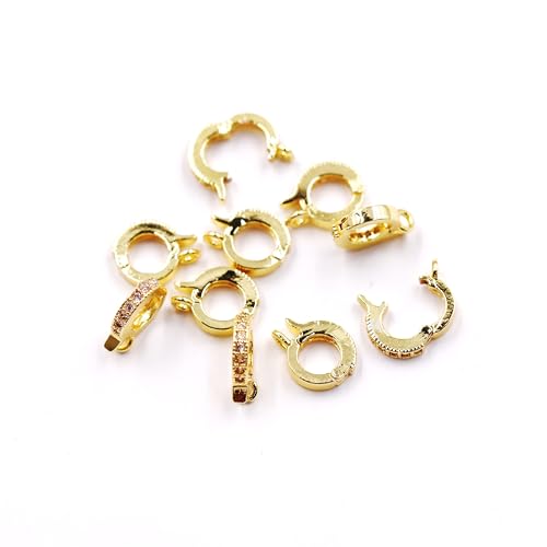 Malahill Hochwertige Schmuckstücke, 7 x 2 mm Bügel für Schmuck, Halsketten, Armbänder, 18 Karat Gold von Malahill