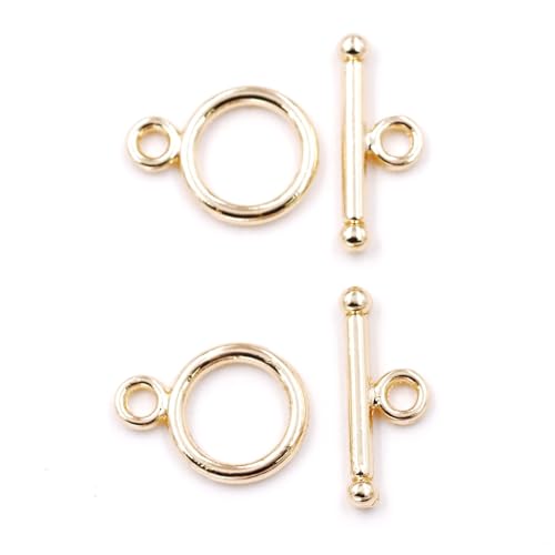 Malahill Knebelverschluss für Schmuckherstellung, OT-Verschluss für Halsketten, Armbänder, 10 mm, 14 Karat Gold, 30 Sets Malahill Knebelverschluss für Schmuckherstellung, OT-Verschluss für Halsketten, Armbänder, 10 mm, 14 Karat Gold, 30 Sets von Malahill