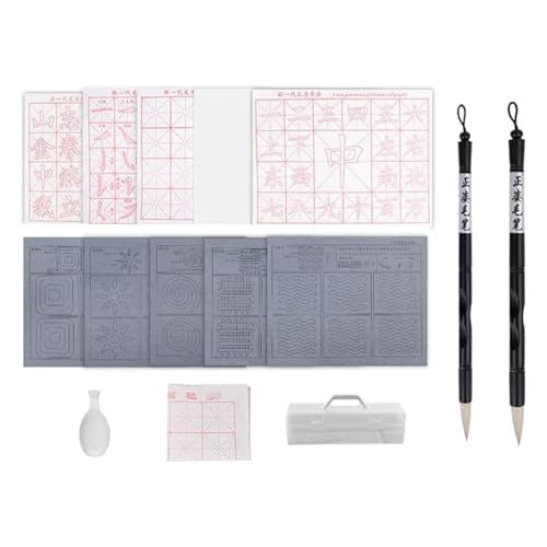 Malloy 15-Teiliges Chinesisches Kalligraphie-Pinsel-Set, Wasserschreib-Stoffpapier, Magisches Tuch, Kalligraphie-Kits, Wiederbeschreibbar, für Anfänger Malloy 15-Teiliges Chinesisches Kalligraphie-Pinsel-Set, Wasserschreib-Stoffpapier, Magisches Tuch, Kalligraphie-Kits, Wiederbeschreibbar, für Anfänger von Malloy