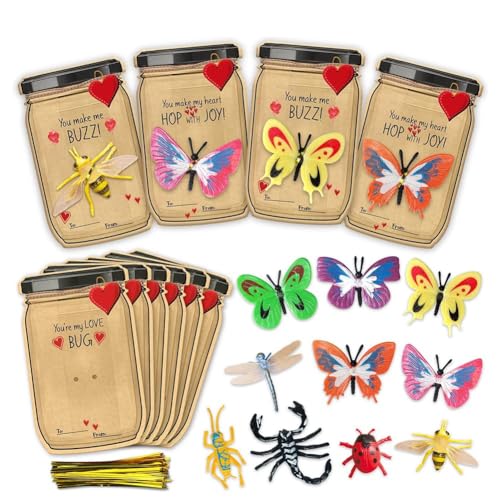 Malloy 30er Pack Valentinstagsgeschenke Set für Kinder 6 Verschiedene Spielzeug Valentinstagskarten-Set für Mädchen Schulparty-Gefälligkeiten Malloy 30er Pack Valentinstagsgeschenke Set für Kinder 6 Verschiedene Spielzeug Valentinstagskarten-Set für Mädchen Schulparty-Gefälligkeiten von Malloy