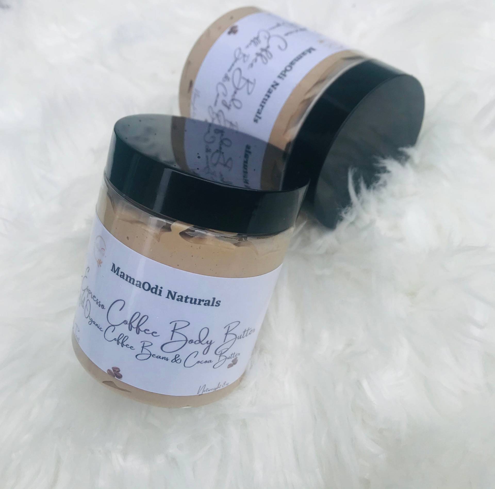 Organic Coffee Body Butter Feuchtigkeitscreme, Mit Kaffee Gemacht, Mit Extra Koffein, Geschenk, Idee, Gastgeschenke von MamaOdiNaturals