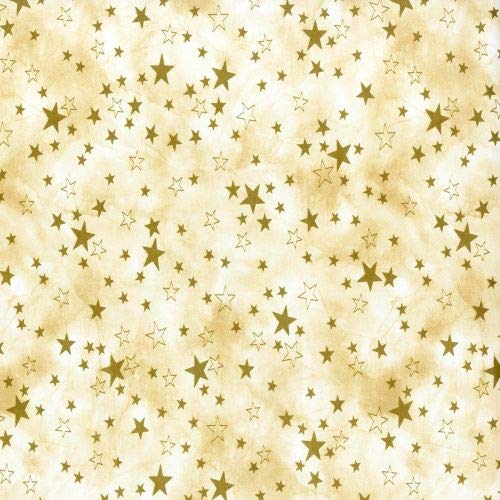 PVC Tischdecke Stelline beige Wachstuch Weihnachten • Eckig • Länge & Breite wählbar • abwaschbare Tischdecke, Größe:140 x 220 cm von Mambo-Design