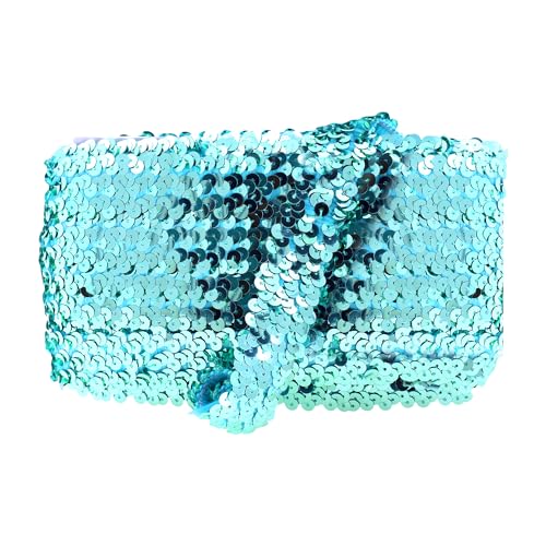 Mandala Crafts Elastisches Paillettenband – 2,5 cm hellblaue Pailletten-Bordüre zum Nähen von Kleid Stirnband – 9,1 m Stoff, metallisches Stretch-Paillettenband Mandala Crafts Elastisches Paillettenband – 2,5 cm hellblaue Pailletten-Bordüre zum Nähen von Kleid Stirnband – 9,1 m Stoff, metallisches Stretch-Paillettenband von Mandala Crafts