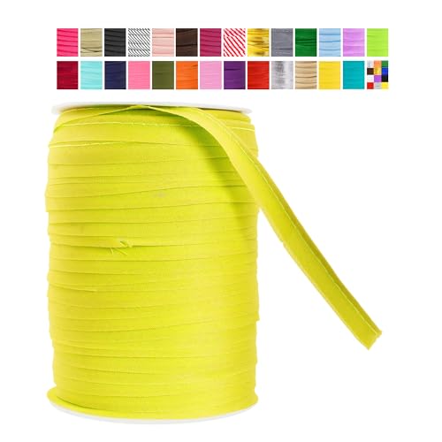 Mandala Crafts Gelbes grünes Maxi-Paspelband mit Schweißschnur für Polsterpaspelierung - Gelbe grüne Paspelschnur gelbgrüner Rand zum Nähen - 1/5.1 cm 50 Yards Lip Cord Trim von Mandala Crafts