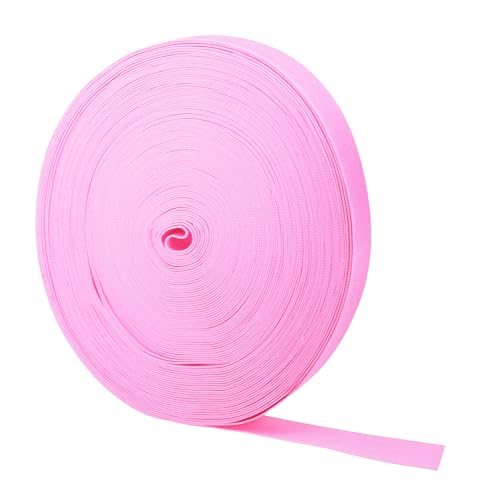 Mandala Crafts Pinkes Gummiband zum Nähen – Breite 1,27 cm elastische Bänder Spule für Hosen elastischer Bund Nähen – 88 YD dehnbares flaches Stoffband gestricktes Gummiband für Perücke von Mandala Crafts