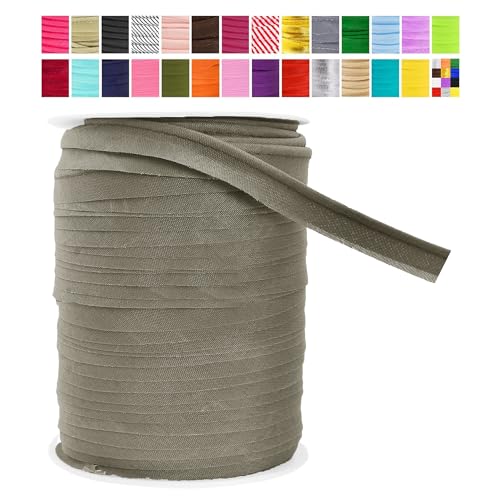 Mandala Crafts Taupe Maxi Kederband mit Schweißschnur für Polsterpaspelierung - Taupe Paspelschnur Taupe Trim zum Nähen - 1/2 Zoll 50 Yards Lip Cord Trim von Mandala Crafts