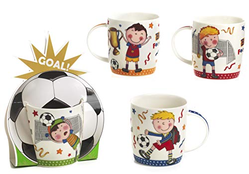 Mandeln von Paben 4 Stück Tasse Fußball aus Porzellan Verpackung Gastgeschenk für Kinder Kommunion Konfirmation von Mandorle by Paben