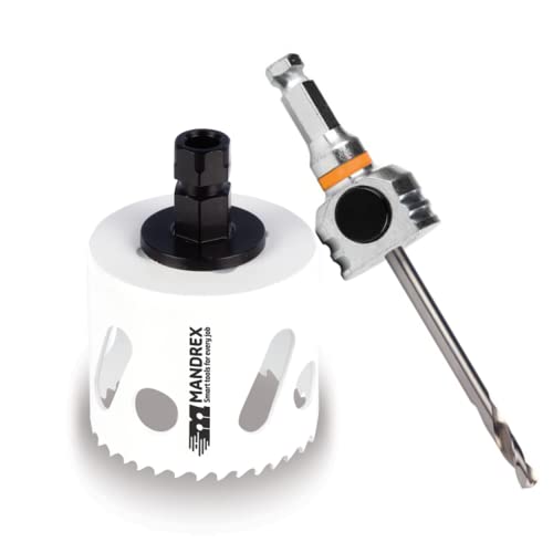 Mandrex | Bi-Metall Lochsäge SpeedXcut 8% Kobaltlegierung & 45 mm Schnitttiefe für Edelstahl, Alu & Epoxidharz | MHB4Q024B+MX200025B | Ø 25 mm von Mandrex Smart tools for every job