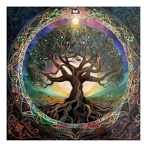 Baum Diamond Painting Erwachsene Baum Diamant Painting Full DIY Diamant Kunst Malerei Stickerei Set Home Wand Dekor 30x30cm von Mandun Art