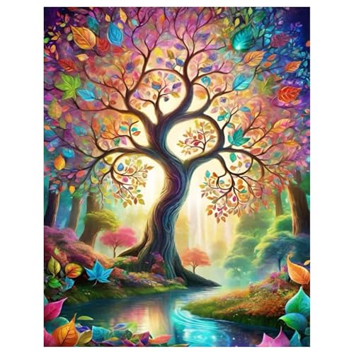 Baum Diamond Painting Erwachsene Baum Diamant Painting Full DIY Diamant Kunst Malerei Stickerei Set Home Wand Dekor 30x40cm von Mandun Art