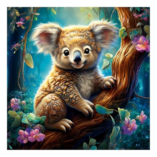 Diamond Painting Erwachsene Koala Diamant Painting Full DIY Diamant Kunst Malerei Stickerei Set Home Wand Dekor 35x35cm von Mandun Art