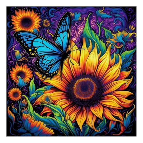 Landschaft Diamond Painting Erwachsene Sonnenblume Diamant Painting Full DIY Diamant Kunst Malerei Stickerei Set Home Wand Dekor 30x30cm von Mandun Art