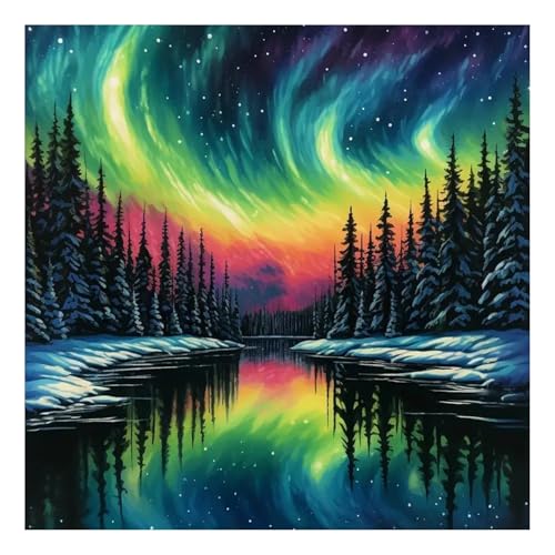 Landschaft Diamond Painting Erwachsene Wald Diamant Painting Full DIY Diamant Kunst Malerei Stickerei Set Home Wand Dekor 30x30cm von Mandun Art