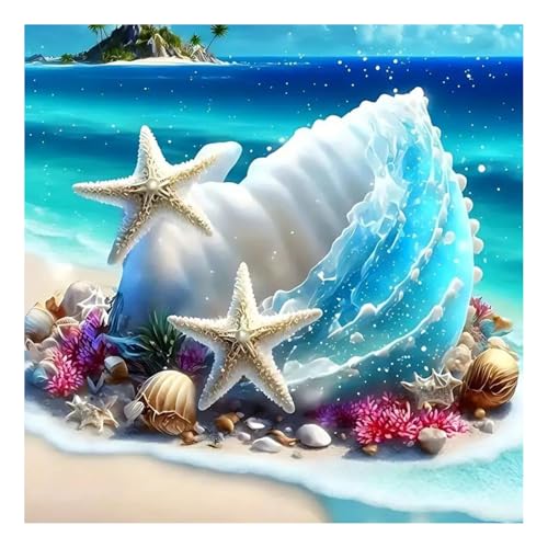 Strand Diamond Painting Erwachsene Hülse Diamant Painting Full DIY Diamant Kunst Malerei Stickerei Set Home Wand Dekor 30x30cm von Mandun Art