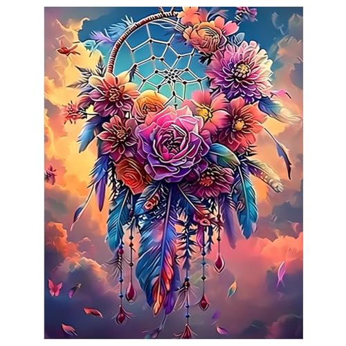 Traumfänger Diamond Painting Erwachsene Diamant Painting Full DIY Diamant Kunst Malerei Stickerei Set Home Wand Dekor Geschenk 30x40cm von Mandun Art