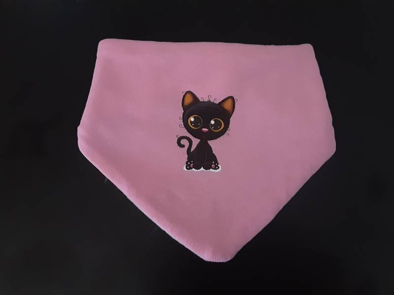 Kinderhalstuch Schwarze Katze von Mandyskreativeseite