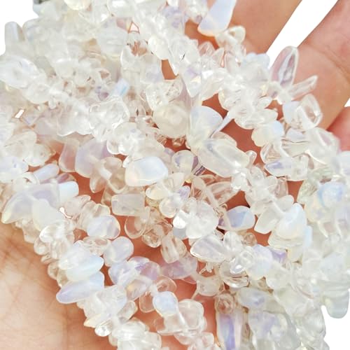 Manekieko Opalite 5-10mm Unregelmäßige Tumbled Chip Perlen Für Die Schmuckherstellung, Heilung Kristall Gebohrt Lose Bead Strand DIY Craft Supplies(2 Stränge) von Manekieko