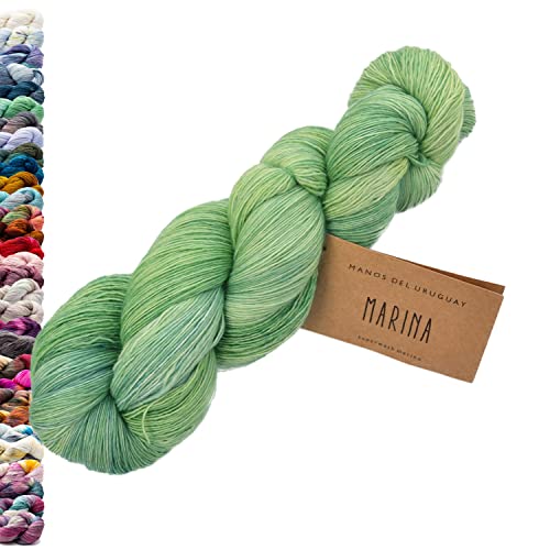 Manos del Uruguay Marina Fb. N0028 Wasabi | 100g Lace Merino Wolle handgefärbt mit wunderschönem Farbverlauf von Manos del Uruguay Marina