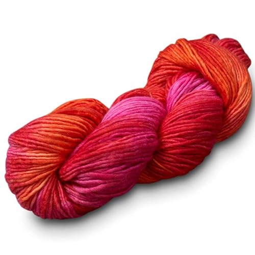 Manos Del Uruguay Maxima 4370 Pfirsich-Melba, 100 g, 100% extrafeines Merino, handgefärbtes Aran-Garn von Manos del Uruguay