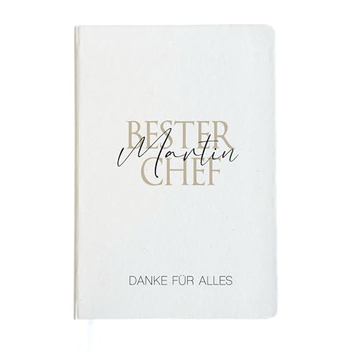 Manufaktur Liebevoll Chef Geschenk Mann Notizbuch mit Namen Chef Abschiedsgeschenk Abschied Ruhestand Chef Büro Arbeit Dankeschön Chef Geschenk Notizheft Geburtstag Weihnachten (Chef) von Manufaktur Liebevoll