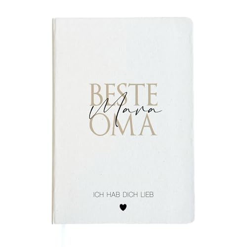 Manufaktur Liebevoll Notizbuch Oma Geschenk mit Namen personalisiert Notizheft Großmutter Geschenk Geburtstag Oma Dankeschön Geschenk Weihnachten von Enkelkind Muttertag (Oma) von Manufaktur Liebevoll