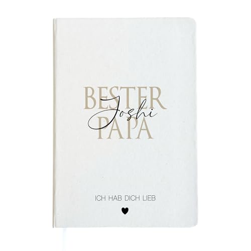 Manufaktur Liebevoll Notizbuch Papa Geschenk mit Namen personalisiert Notizheft bester Papa Geburtstag Geschenk Journal Tagebuch Vatertag Dankeschön Geschenk Weihnachten (Papa) von Manufaktur Liebevoll