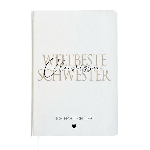 Notizbuch Schwester Geschenk mit Namen personalisiert Notizheft weltbeste Schwester Geburtstag Geschenk Journal Tagebuch Schwesterherz Teenager Dankeschön Geschenk große Schwester Geschenk (Schwester) von Manufaktur Liebevoll