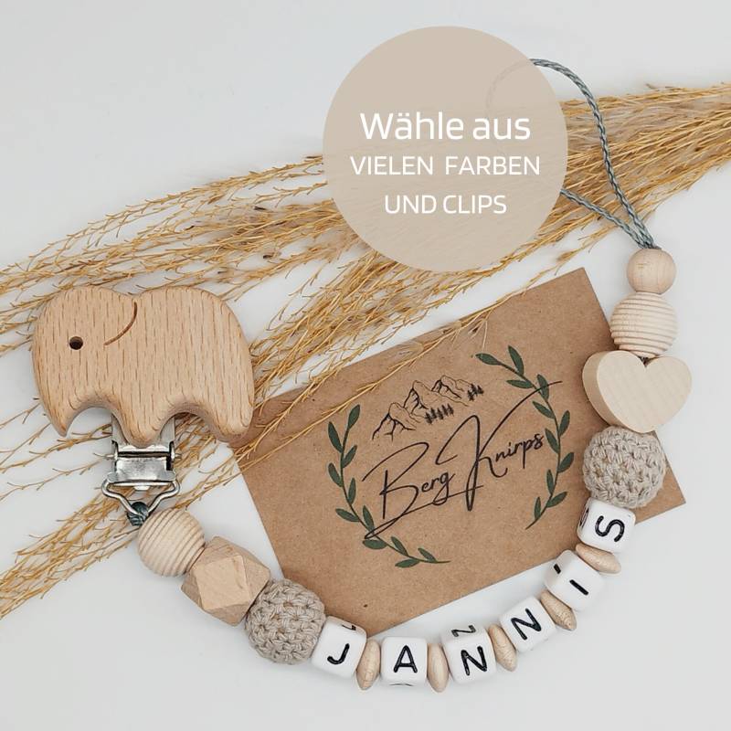 Schnullerkette Personalisiert Jungen Mädchen | Babygeschenk Zur Geburt von ManufakturBergKnirps