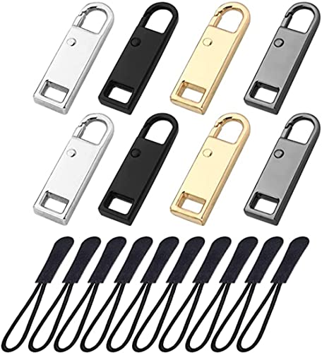 MaoNativey Reißverschluss Pull Tabs Ersatz, 8 Stück Reissverschluss Zipper Pull für Bekleidungsjacken, Koffer, Rucksackzelte, DIY-Bastelreißverschlüsse von MaoNativey