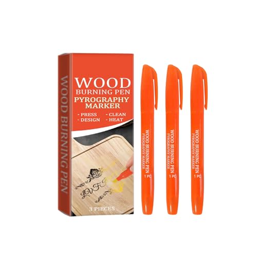 3 Stück Holzbrennstift Scorch Pen Marker Holzbrennmarker Multifunktionaler Scorch Pen Brandmalerei Marker Einfach Zu Bedienen von Maouira