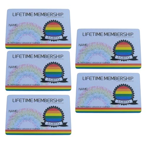 LGBTQ Freundschaftskarte Gleichgeschlechts-Partyzubehör, Unterstützungskarte, 5 Stück, Motivationskarten für Geschlechterrechte von Maouira