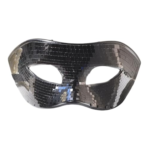 Maouira Auffällige Glitzernde Maske. Stilvolle Partymaske Mit Glaseinlage Und Glasperlen Für Tanzpartys Und Feiern von Maouira