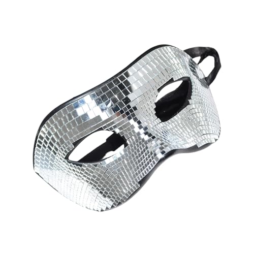 Maouira Auffällige Glitzernde Maske. Stilvolle Partymaske Mit Glaseinlage Und Glasperlen Für Tanzpartys Und Feiern von Maouira