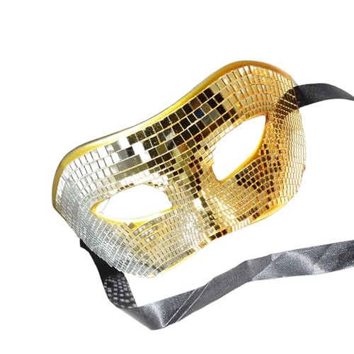 Maouira Auffällige Glitzernde Maske. Stilvolle Partymaske Mit Glaseinlage Und Glasperlen Für Tanzpartys Und Feiern von Maouira