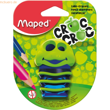 Maped Spitzer mit Auffangbehälter Croc Croc 2 Stiftgrößen farbig sorti von Maped