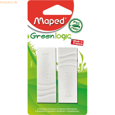 Maped Radierer Greenlogic VE=2 Stück Blister von Maped