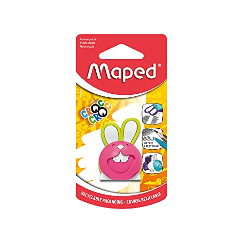 Maped 15801 - Radierer CROC CROC Hase - grün/ türkis, türkis/ lila, pink/grün,1x Radierer von Maped