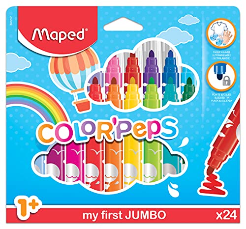 Maped 846222 my first Fasermaler COLOR'PEPS JUMBO, 24er Kartonetui von Maped