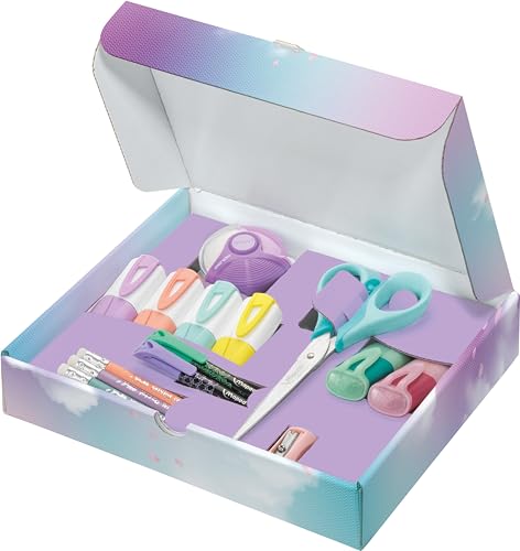 Maped - Geschenk-Set PASTELL TEENS - 14-tlg. - ink. Fineliner, Textmarker, Bleistifte, Schere, Radierer, Anspitzer von Maped