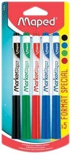 Maped Whiteboard-Marker, trocken abwischbar, 5 Stück von Maped